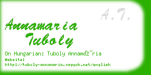 annamaria tuboly business card